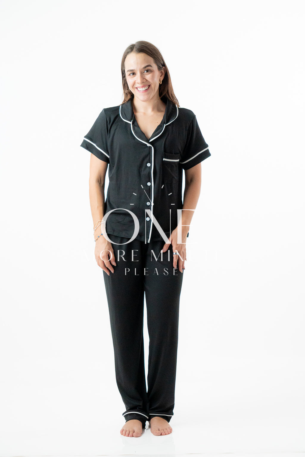 Pijama Color Negro Liso