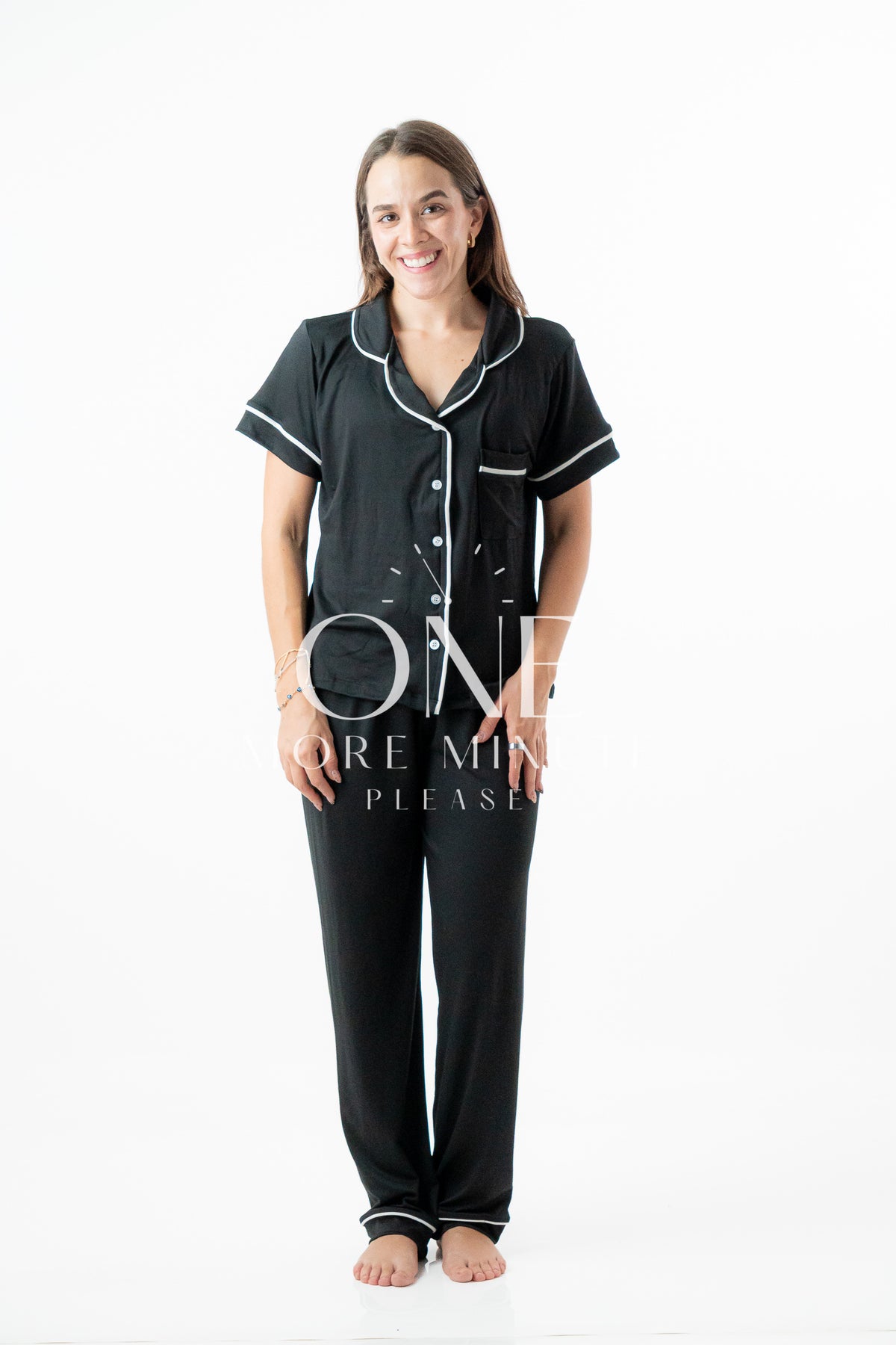 Pijama Color Negro Liso