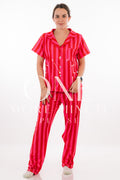 Rayas Rojo Con Rosa