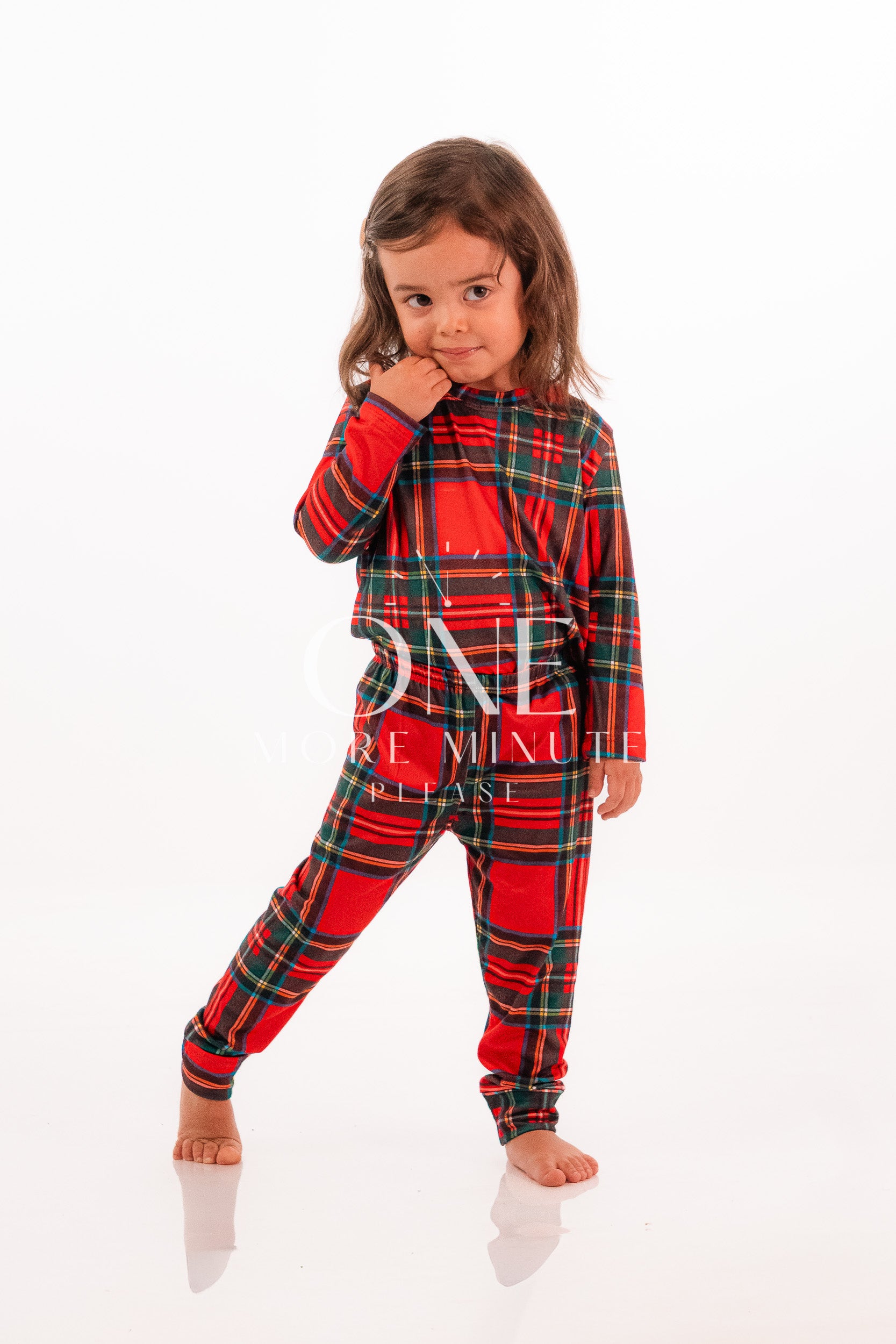 Rojo Con Cuadros Navideños