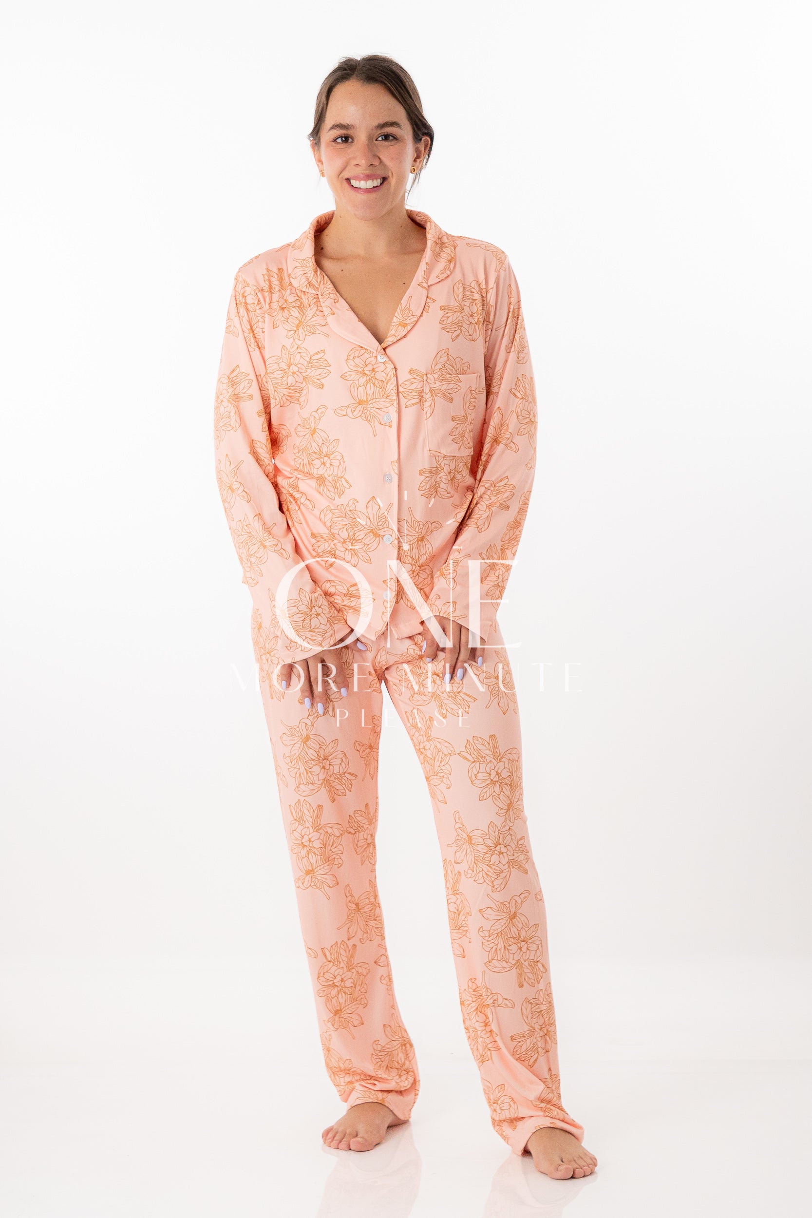 Floral Coral Manga Larga