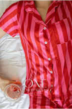 Rayas Rojo con Rosa