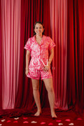 Moño Rosa con fondo rosa